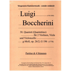 Quartett Nr.38 g-Moll op.26/2 G196 - Luigi Boccherini