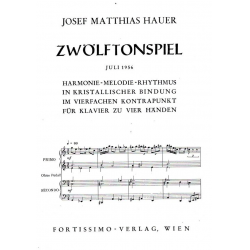 ZWOELFTONSPIEL : JULI 1956 - Josef Matthias Hauer