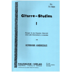 Gitarre-Studien Band 1 Übungen - Hermann Ambrosius