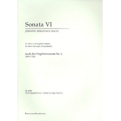 Sonate Nr.6 für Oboe und Orgel - Johann Sebastian Bach / Arr. Ingo Goritzki