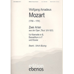 2 Arien für Klarinette, Bassetthorn in F - Wolfgang Amadeus Mozart