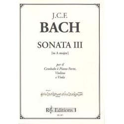 Sonata  in A major no.3 per - Johann Christoph Friedrich Bach