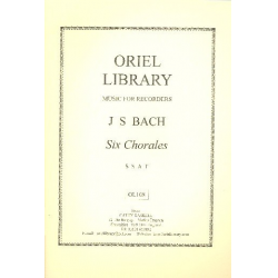 6 chorales for ssat recorders, - Johann Sebastian Bach