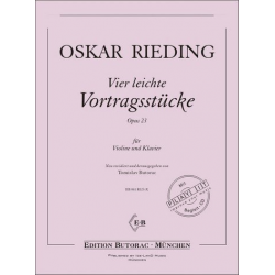 4 leichte Vortragsstücke op.23 (+CD) - Oskar Rieding