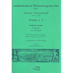 Sonata a 3 für Viola da Gamba, - Theodor Schwartzkopff