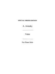 Valse from Suite op.15 : - Anton Stepanowitsch Arensky