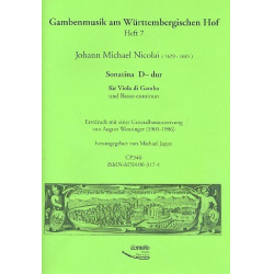 Sonatina D-Dur für Viola da Gamba - Johann Michael Nicolai