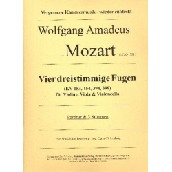 4 dreistimmige Fugen - Wolfgang Amadeus Mozart
