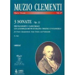 3 Sonaten op.22 für Flöte, - Muzio Clementi
