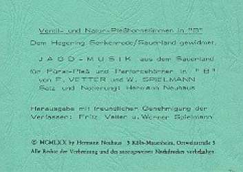 Jagdmusik aus dem Sauerland für Fürst-Pless- und Parforcehoerner in B - Hermann Neuhaus