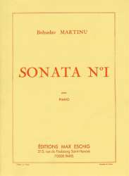 SONATE NR. 1 : FUER KLAVIER - Bohuslav Martinu