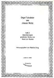 Orgeltabulatur von Johann Woltz -Hans Leo Hassler