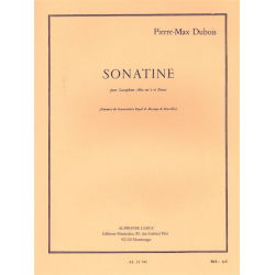 SONATINE : POUR SAXOPHONE ALTO ET - Pierre Max Dubois