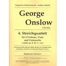 Quartett c-Moll op.8,1 für 2 Violinen, - George Onslow