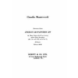 ANGELUS AD PASTORES AIT : - Claudio Monteverdi / Arr. Karl Gustav Fellerer