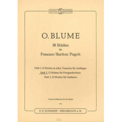 36 Etüden Band 2 : für Posaune - Oskar Blume