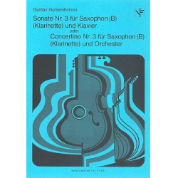 Sonate Nr.3 : für Saxophon in B - Gustav Gunsenheimer