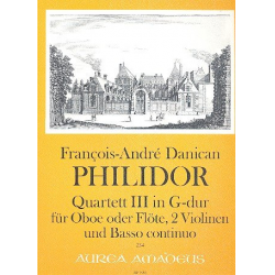 Quartett G-Dur Nr.3 - für Oboe (Flöte), - Francois-Andre Philidor