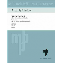 VARIATIONS OP.51 POUR PIANO - Anatoli Liadov