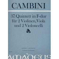 Quintett F-Dur Nr.37 - für 2 Violinen, - Giuseppe Maria Gioaccino Cambini