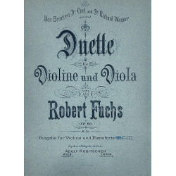 Duette op.60 Band 1 (Nr.1-6) für Violine und Viola - Robert Fuchs