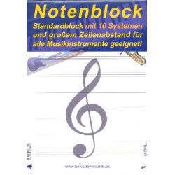 Notenblock Din A4 hoch 10 Systeme 100 Blatt - Jörg Sieghart