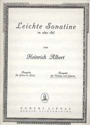 Leichte Sonatine im alten Stil für Violine und Gitarre -Heinrich Albert