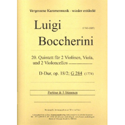 Quintett D-Dur Nr.20 op.18,2 G284 - Luigi Boccherini