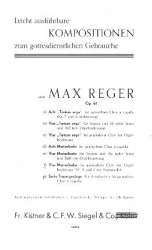 4 Marienlieder op.61f (gem Chor und Orgel) - Max Reger