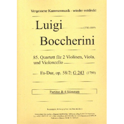 Quartett Es-Dur Nr.85 op.58,2 G243 - Luigi Boccherini