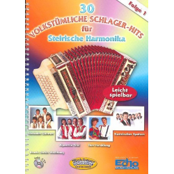 30 volkstümliche Schlagerhits Band 1  (+CD) für steirische Harmonika