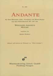 Andante f. Trompete (Klarinette) und sym. BLO (Klavier) aus dem Klavierkonzert KV 467 "Elvira Madiga - Wolfgang Amadeus Mozart / Arr. Armin Suppan