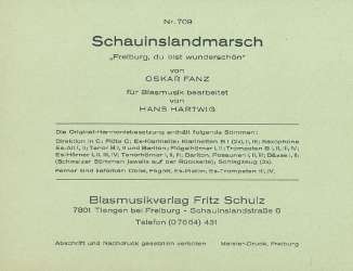 Schauinsland-Marsch - Oskar Fanz / Arr. Hans Hartwig