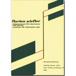 Epigrammata für Klarinette und Klavier/Sonatine für Klarinette-Solo - Florian Wiefler