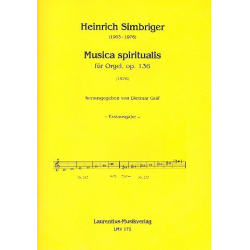 Musica spiritualis op.136 für Orgel - Heinrich Simbriger