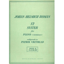 12 Suiten Band 2 (Nr.7-12) : für Klavier - Johan Helmich Roman