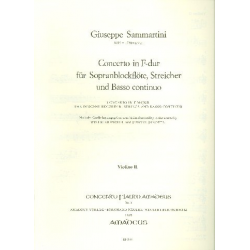 Concerto F-Dur - für Sopranblockflöte, - Giuseppe Sammartini