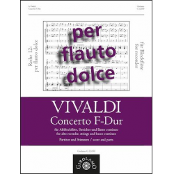 Konzert F-Dur RV442 für Altblockflöte, - Antonio Vivaldi