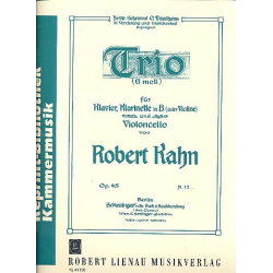 Trio op.45 für Klarinette (Violine), - Robert Kahn