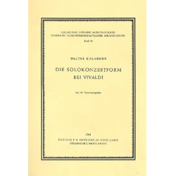 Die Solokonzertform bei Vivaldi -Walter Kolneder