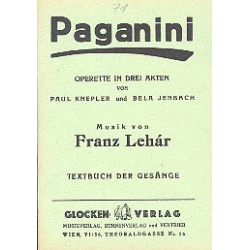 Paganini : Libretto (dt) - Franz Lehár