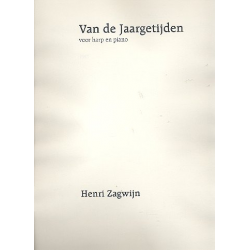 Jaargetijden : for harp and piano - Henri Zagwijn