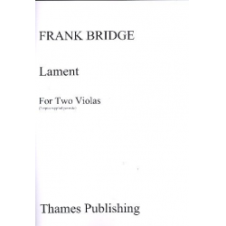 Lament for 2 violas - Frank Bridge