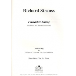 Feierlicher Einzug für 4 Trompeten, - Richard Strauss