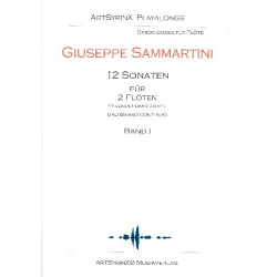 12 Sonaten Band 1 (Nr.1-4) (+CD) -Giuseppe Sammartini