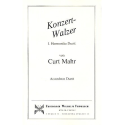 Konzertwalzer für 2 Akkordeons - Curt Mahr