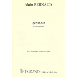 Quatuor pour saxophones - Alain Bernaud