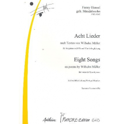 8 Lieder für hohe Singstimme und Klavier - Fanny Cecile Mendelssohn (Hensel)