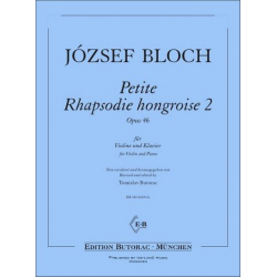 Petite fantaisie hongroise Nr.1 op.21 - Jozsef Bloch