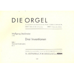 3 Inventionen : für Orgel - Wolfgang Stockmeier